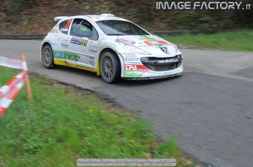 2008-04-19 Rally 1000 Miglia 0292 Perico-Carrara - Peugeot 207 S2000